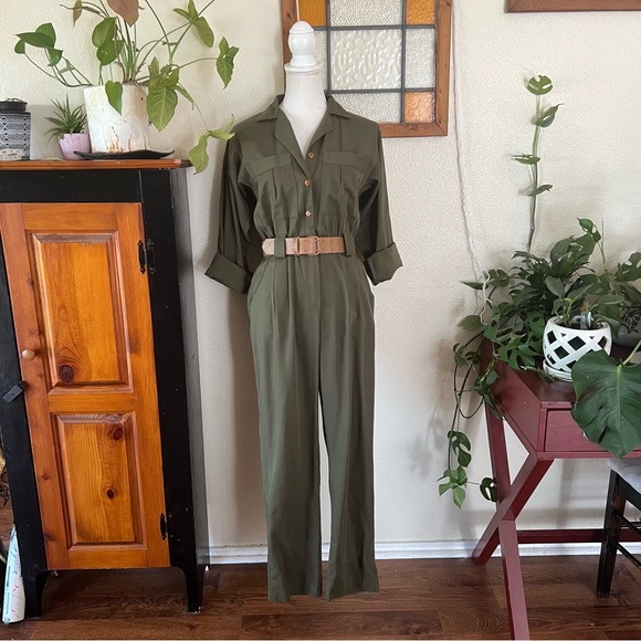 Vintage Taurus II green utility jumpsuit - Picture 2 of 15